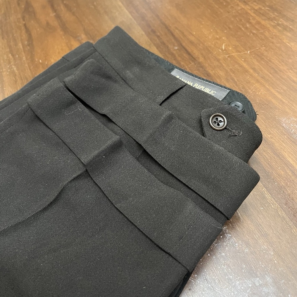 Banana Republic Pants Mens 36x33 Brown Wool Pleated Cuffed Preppy Made In Italy